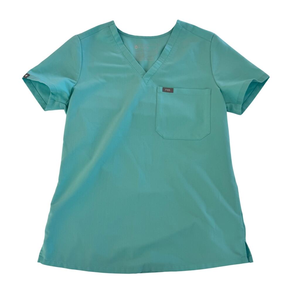 FIGS Catarina Scrub Top Women's XS Fresh Aqua Blue LE Rare Limited Edition 1764 - Picture 2 of 9